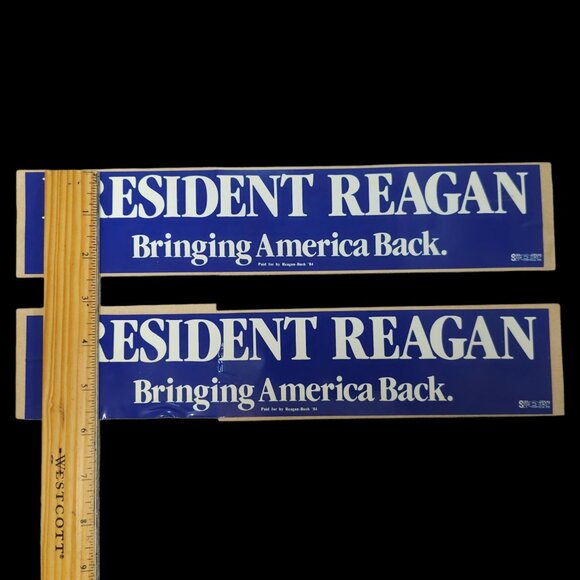 President Reagan Bringing America Back 1984 Presidential Campaign Stickers NOS - Picture 3 of 6